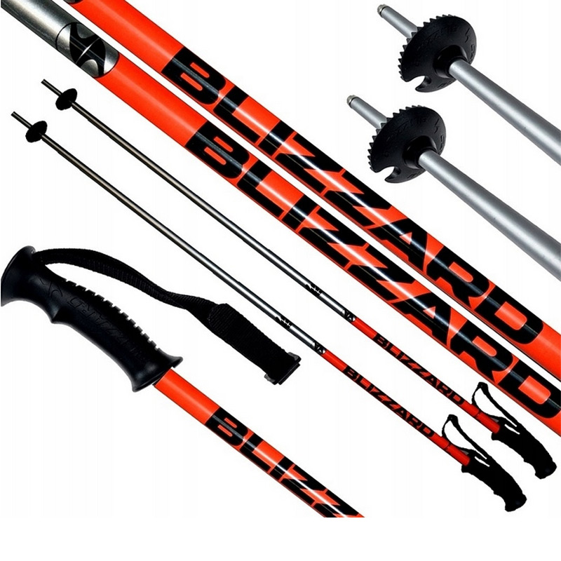 Палочки лыжные BLIZZARD Sport Ski Poles Black/Orange/Silver