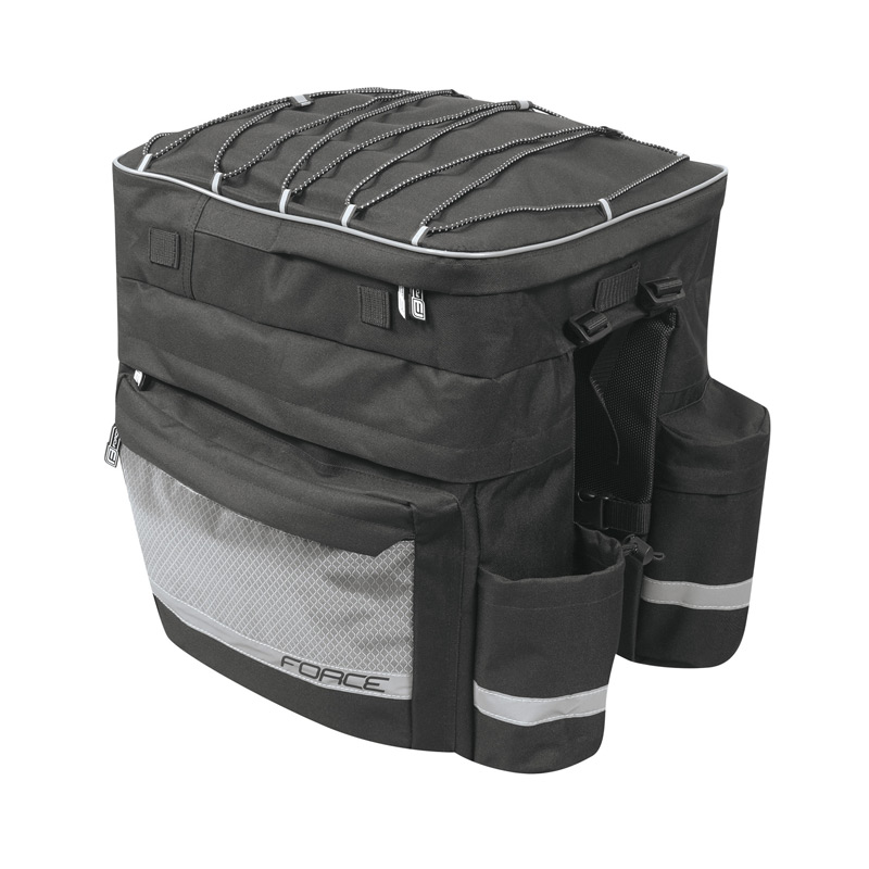 Сумка на багажник bag-triple on rear carrier FORCE TARGET, Black 32I