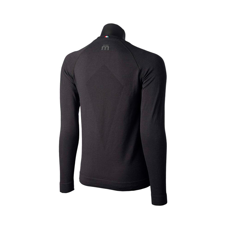 Термобелье женское верх   Mico WLS Round Neck Shirt Warm Merino Silk nero   dryarn/merino/silk
