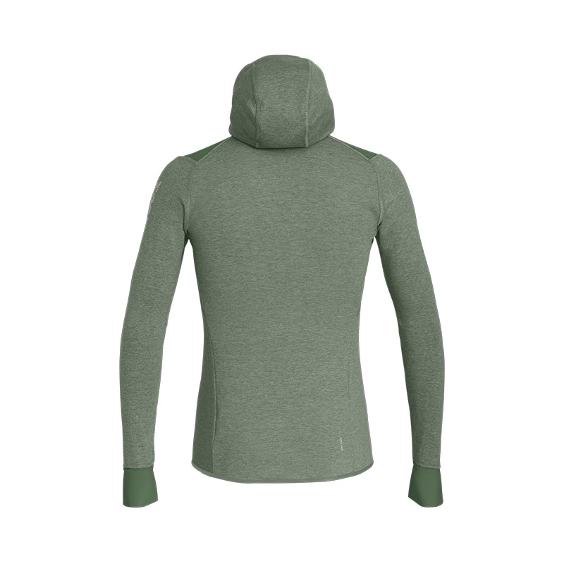 Кофта мужская PUEZ 2 DRY M L/S HOOD FULL-ZIP TEE-5286 Darkolive Melange