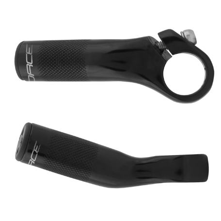 Рога на руль bar ends FORCE TOR 7cm Al Black Matt Black