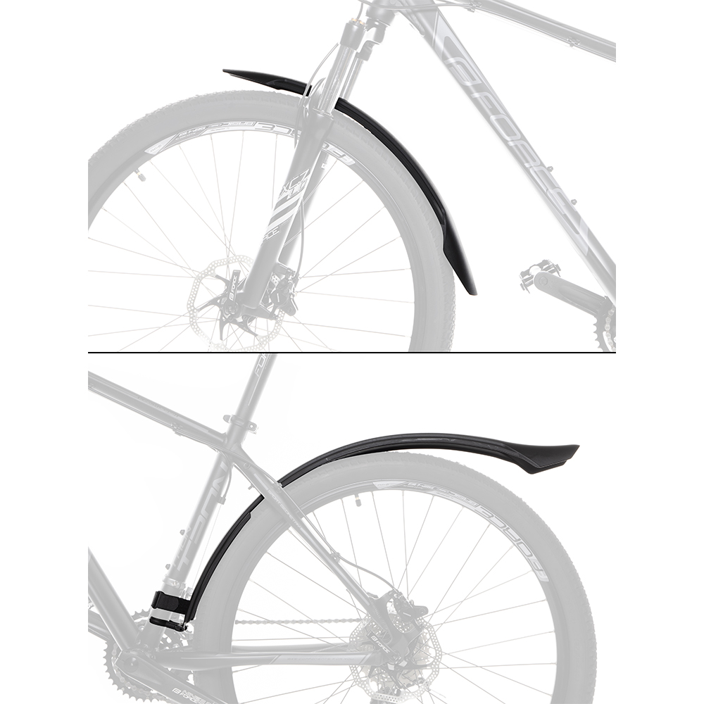 Крылья комплект mudguards FORCE GRAND 24''-29'' plastic Black
