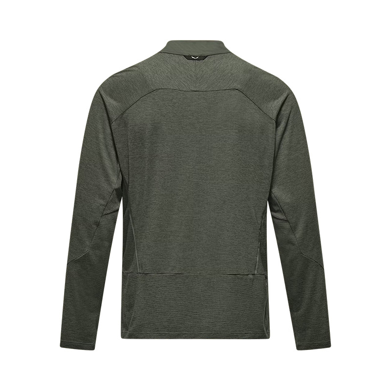 Футболка мужская с длинным рукавом PEDROC DRY M WIND HALF ZIP TEE Faded Green