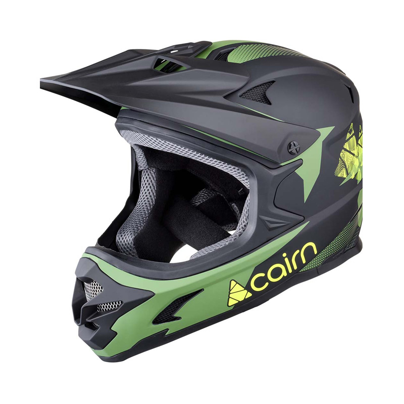 Велосипедный шлем Cairn Fullface X TRACK MAT Black Green Clay