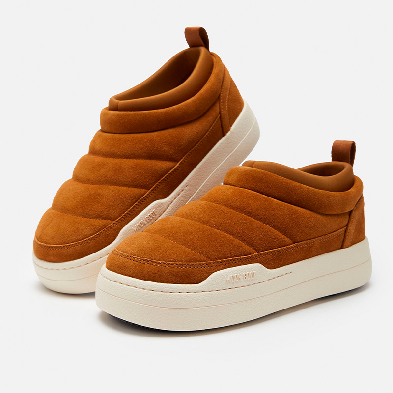 Слипоны женские MOON BOOT PARK SOFT SUEDE COGNAC