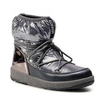 Сапоги детские MOON BOOT JR GIRL LOW NYLON PREMIUM WP METAL GUN