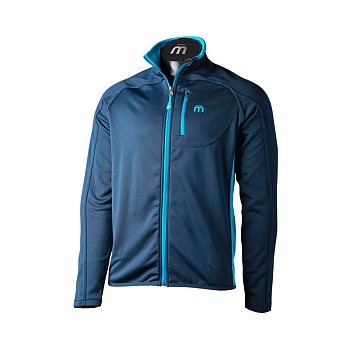 Кофта мужская Mico M Half Neck Full Zip Shirt Warm Control Peper Blue