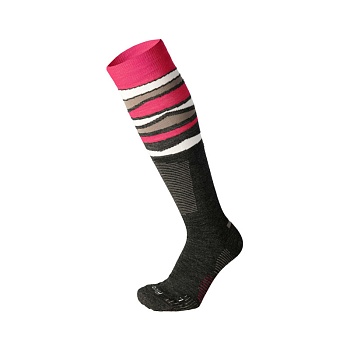 Носки женские Mico Light Superthermo Merino Ski Sock Nero Fucsia Fluo