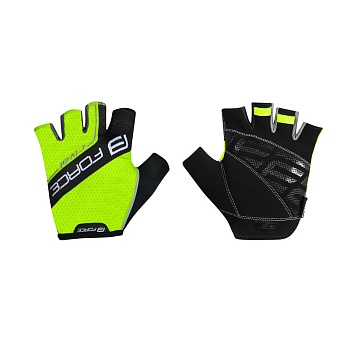 Перчатки велосипедные gloves FORCE RIVAL fluo-black
