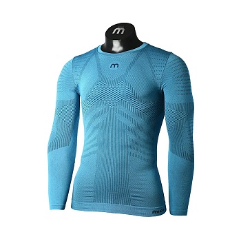 Термобелье мужское верх Mico MLS Round Neck Shirt Extra Dry Delft