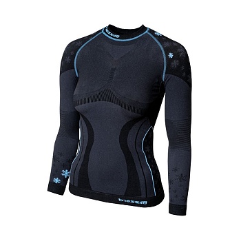 Термобелье женское верх  BLIZZARD Viva LS Polyamide Anthracite Light Blue