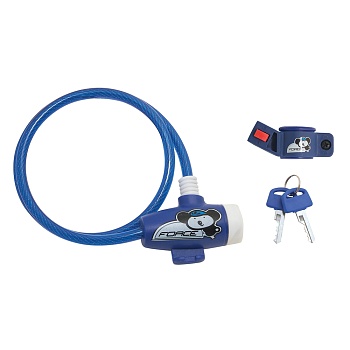 Замок lock child FORCE with holder 80cm/8mm blue
