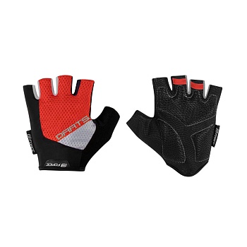 Перчатки велосипедные gloves FORCE DARTS gel w/o fastening red-grey