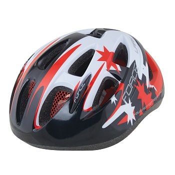 Шлем велосипедный детский FORCE LARK child black-red-white