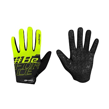 Перчатки велосипедные gloves FORCE MTB SWIPE summer black-fluo