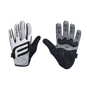 Перчатки велосипедные gloves FORCE MTB SPID summer w/o fastening white
